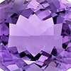 a facet-cut amethyst gemstone