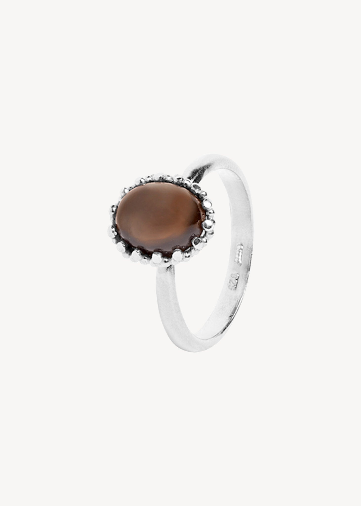 Lana ring with Smokey Quartz - silver