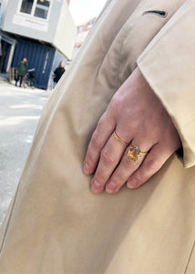 Confetti ring with Citrine - gold plated