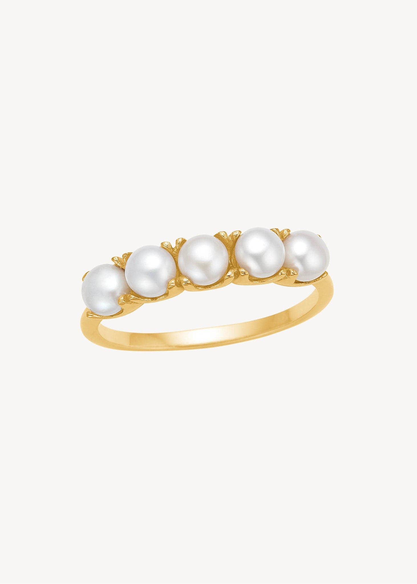 Blixen ring with Pearl - gold plated