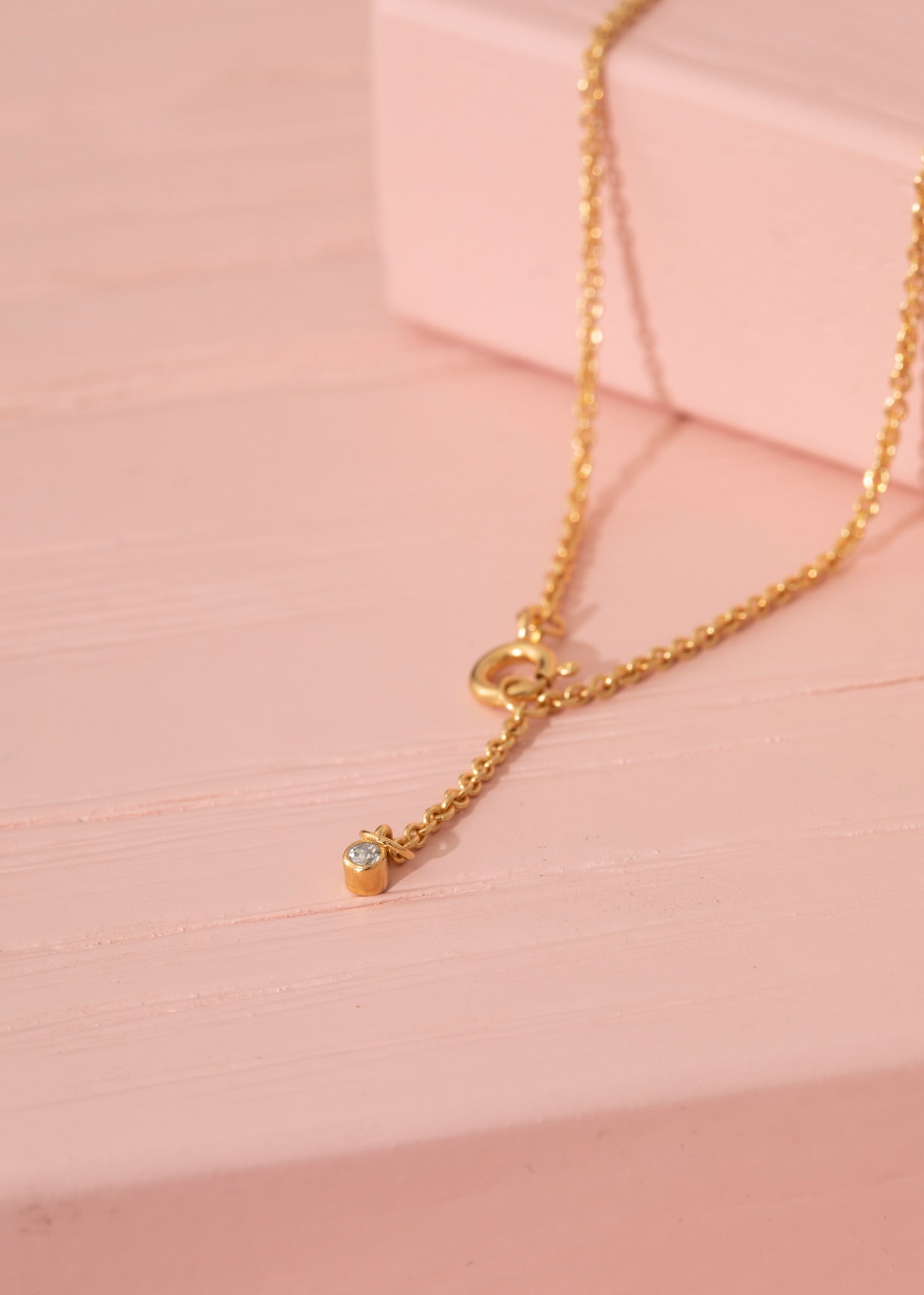 Posie chain 100 cm - gold plated