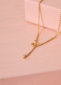 Posie chain 100 cm - gold plated