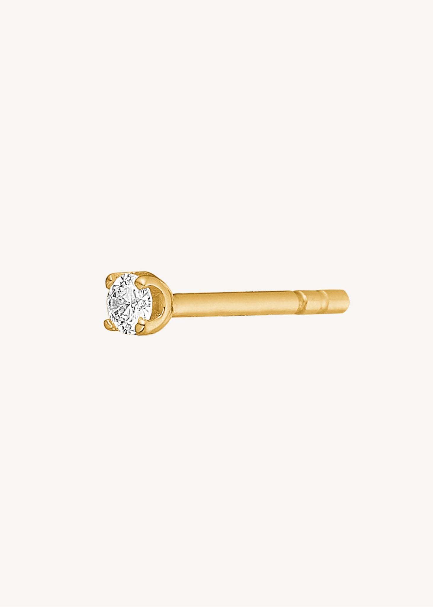 10-Karat Prism ear stud with Diamond