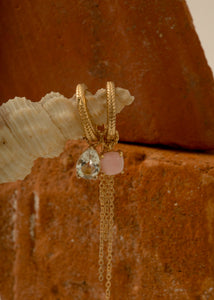 Pirus charm with Prasiolite - gold plated