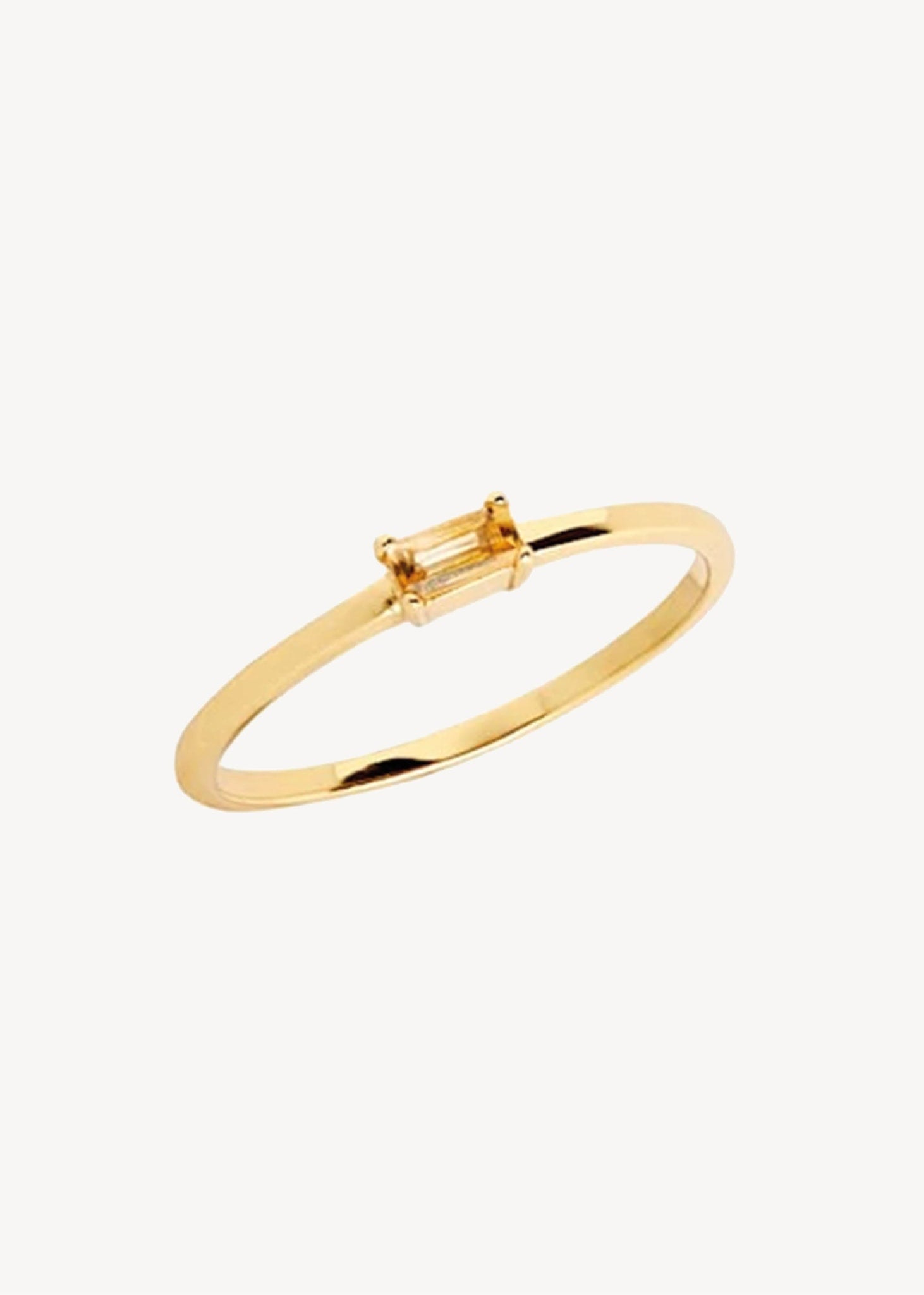 Confetti ring with Citrine - gold plated