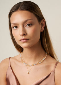 10-Karat Stella earrings with champagne Quartz