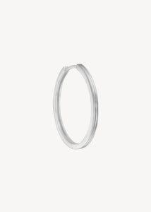 Large hoop for charms in sterling silver for men and women with pinstripes, perfect gift for her and gift for him, design your own earrings