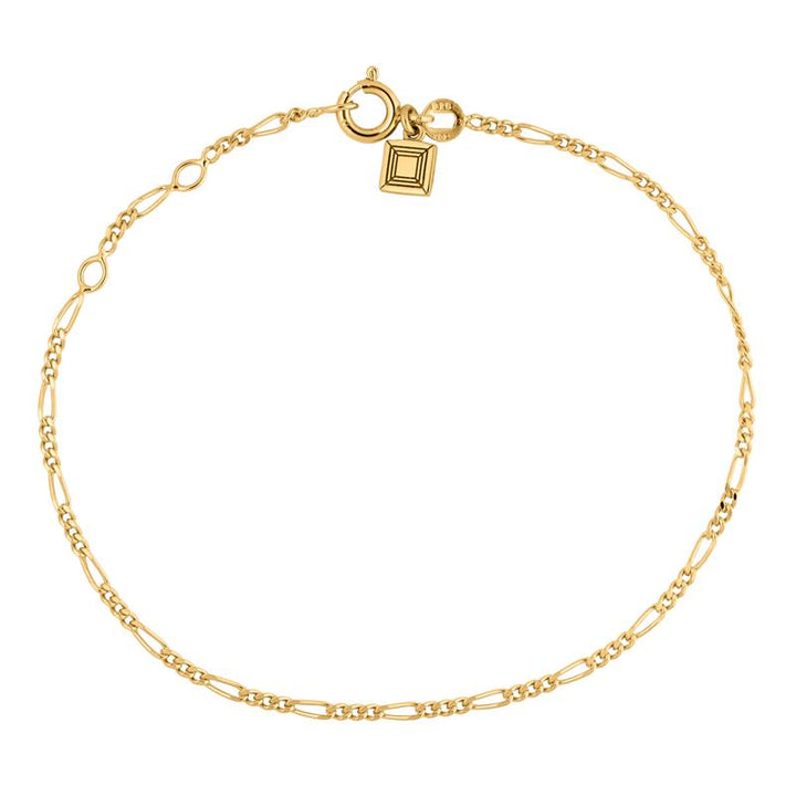 Figaro bracelet - gold plated