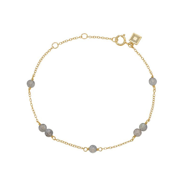 Paloma bracelet with Labradorite - gold plated