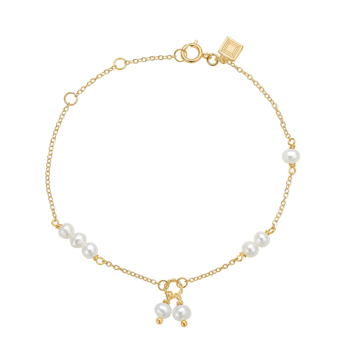 Eiffel bracelet with Pearl - gold plated