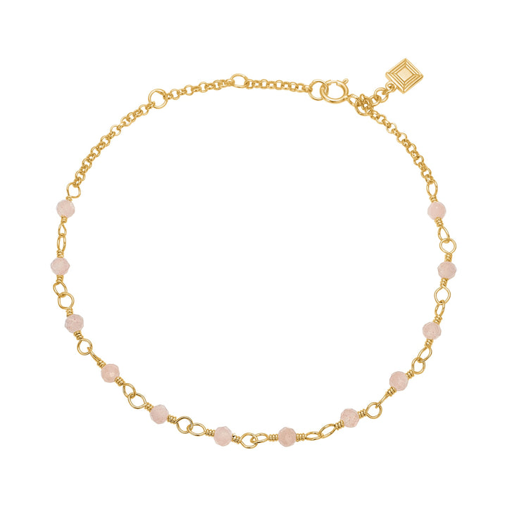 Saga bracelet with Sand Moonstone - gold plated