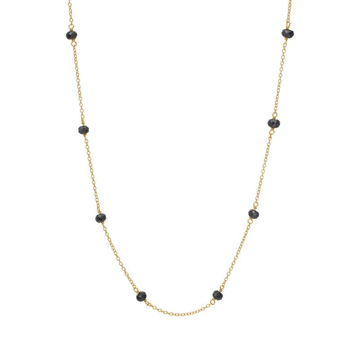 Salome chain with Black Spinel - gold plated