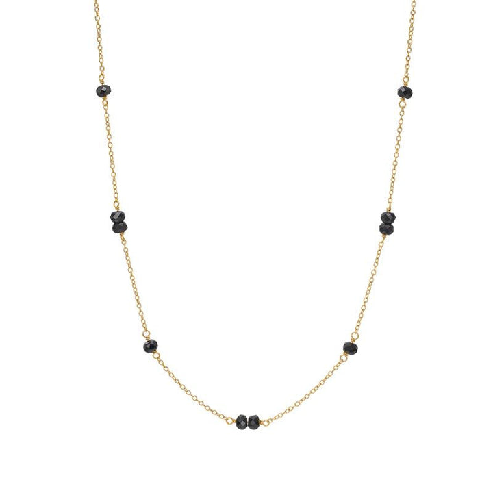 Maia chain with Black Spinel - gold plated