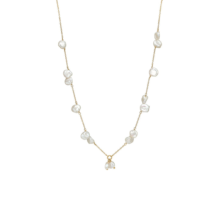 Ines chain with Keshi Pearl - gold plated