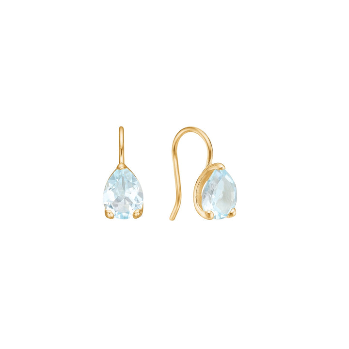 Pirus earrings with Blue Topaz - gold plated