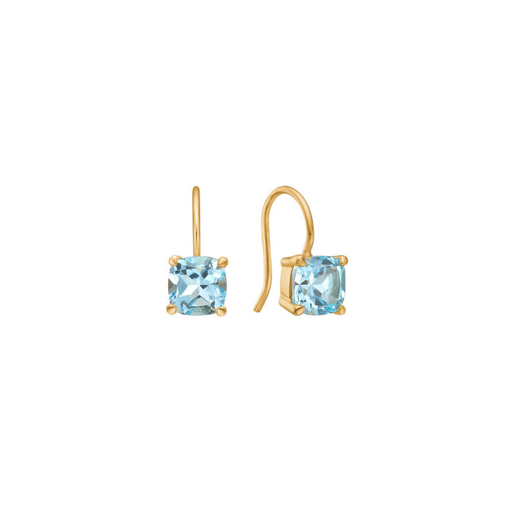 Delphine earrings with Blue Topaz - gold plated