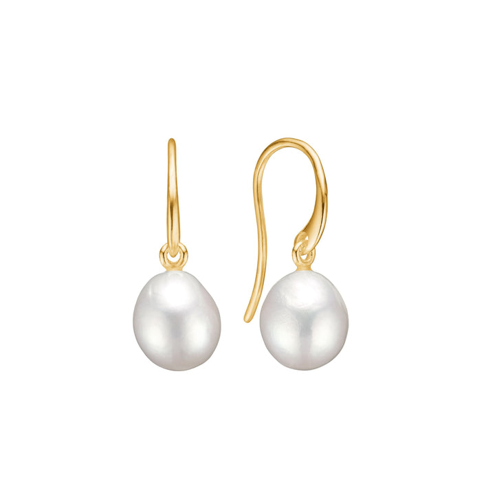 Rococo earrings with Baroque Pearl - gold plated