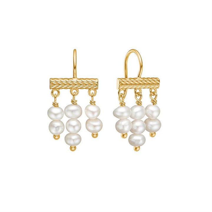 Mirage earrings with Pearl - gold plated