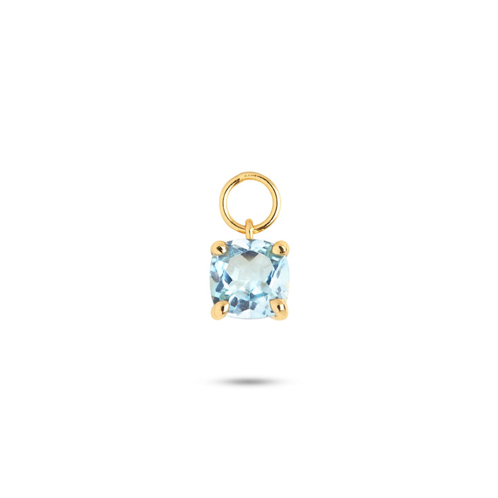Delphine charm with Blue Topaz - gold plated