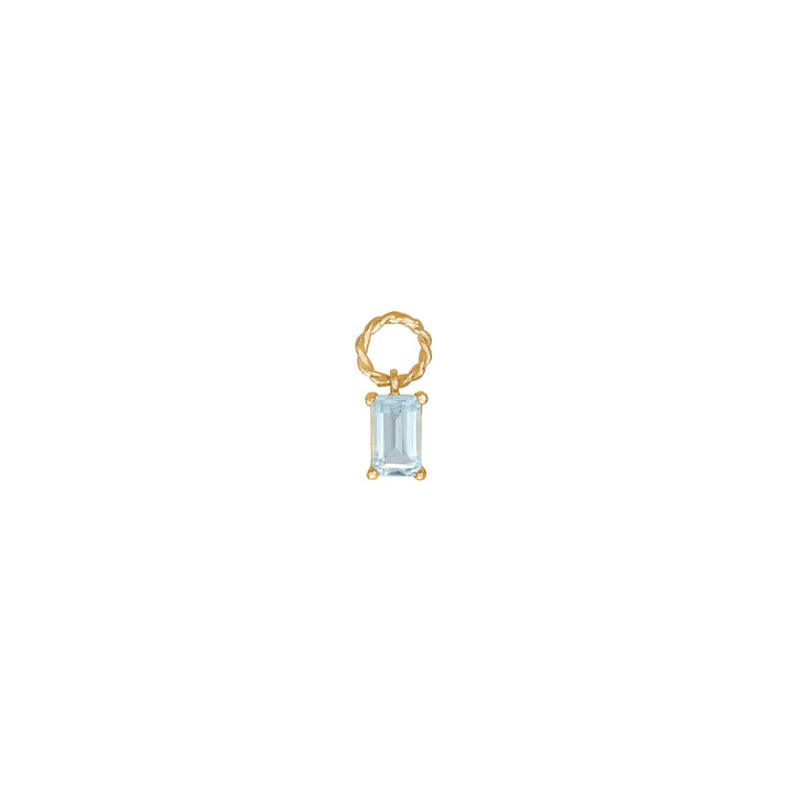 Confidence charm with Blue Topaz - gold plated