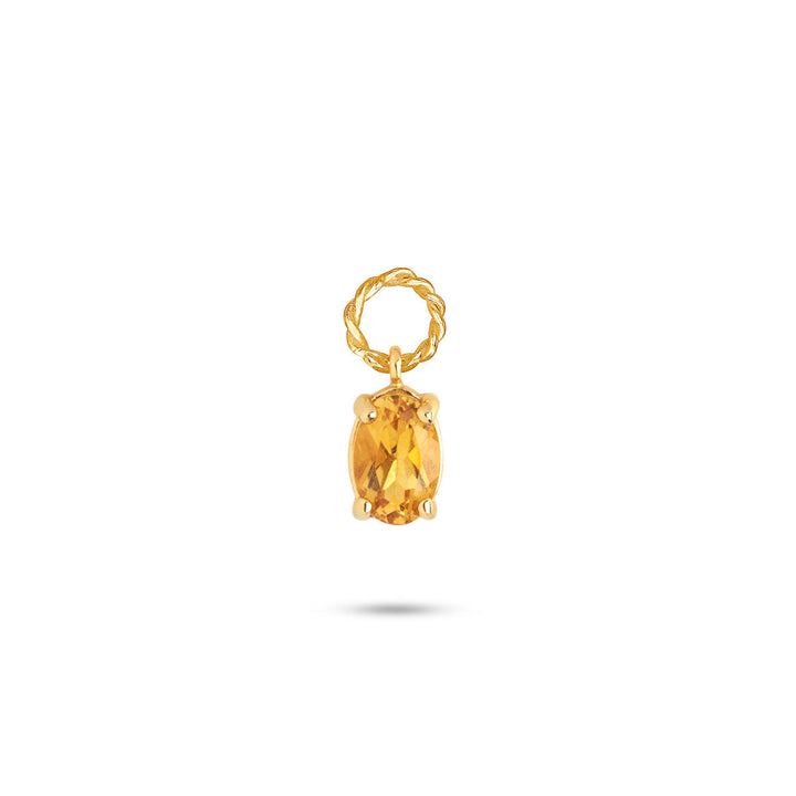 Sophie charm with Citrine - gold plated