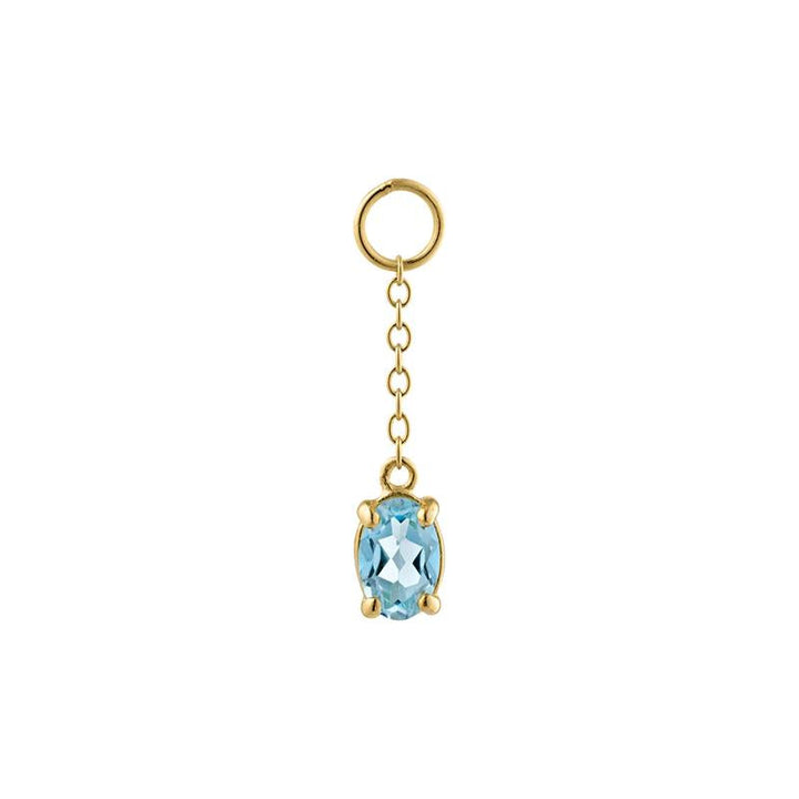 Pacific charm with Blue Topaz - gold plated