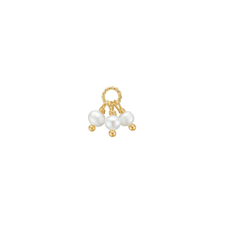 Triad plated charm with Pearl - gold plated