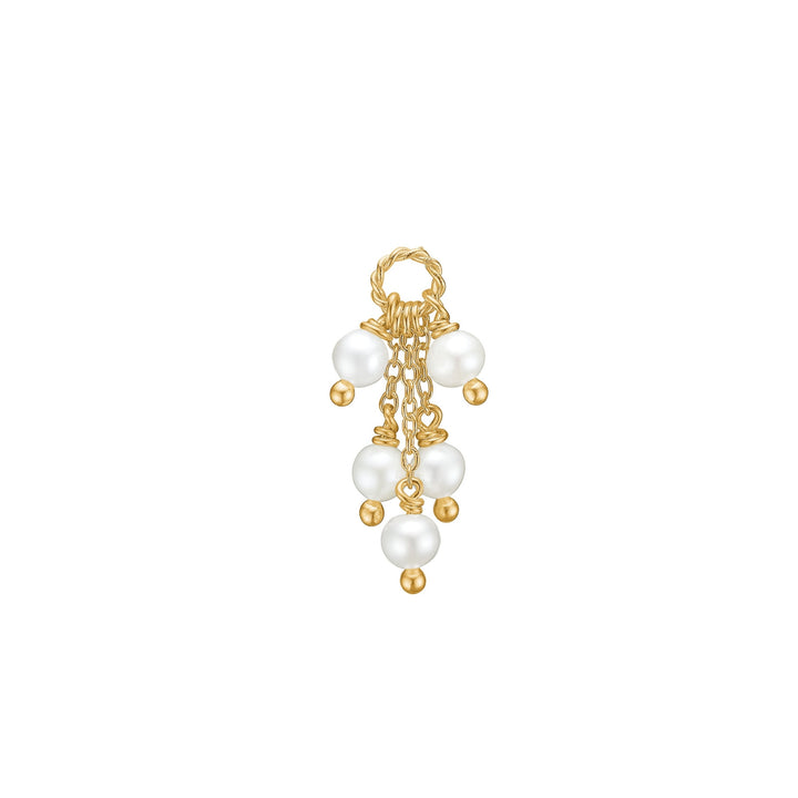 Bloom charm with Pearl - gold plated