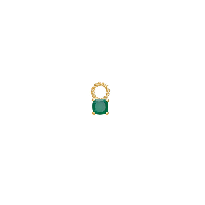 Padishah charm with Green Agate - gold plated
