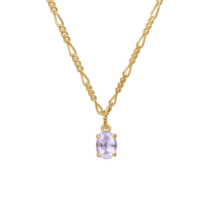 Valentine pendant with Amethyst - gold plated