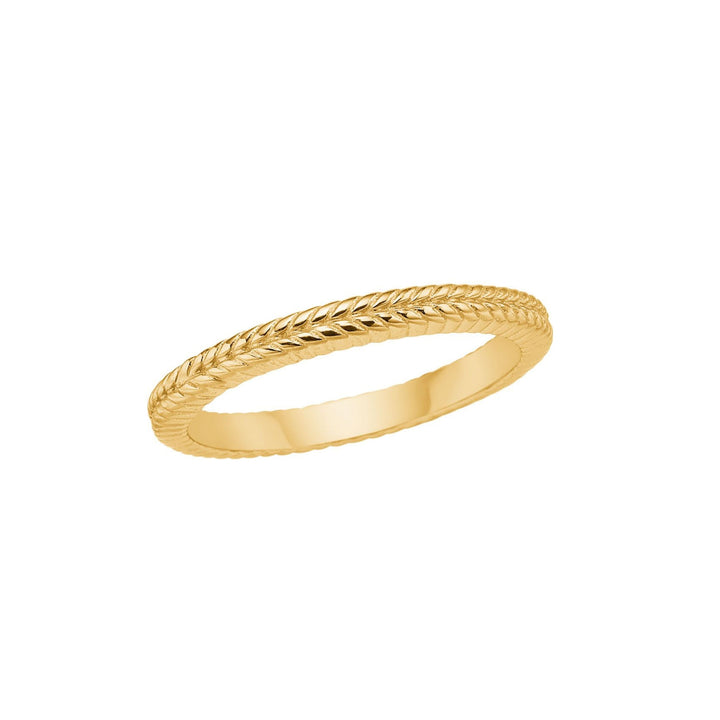 Fishbone ring - gold plated