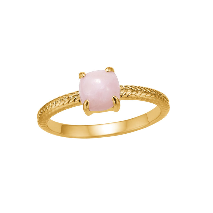 Reef ring with Pink Opal - gold plated