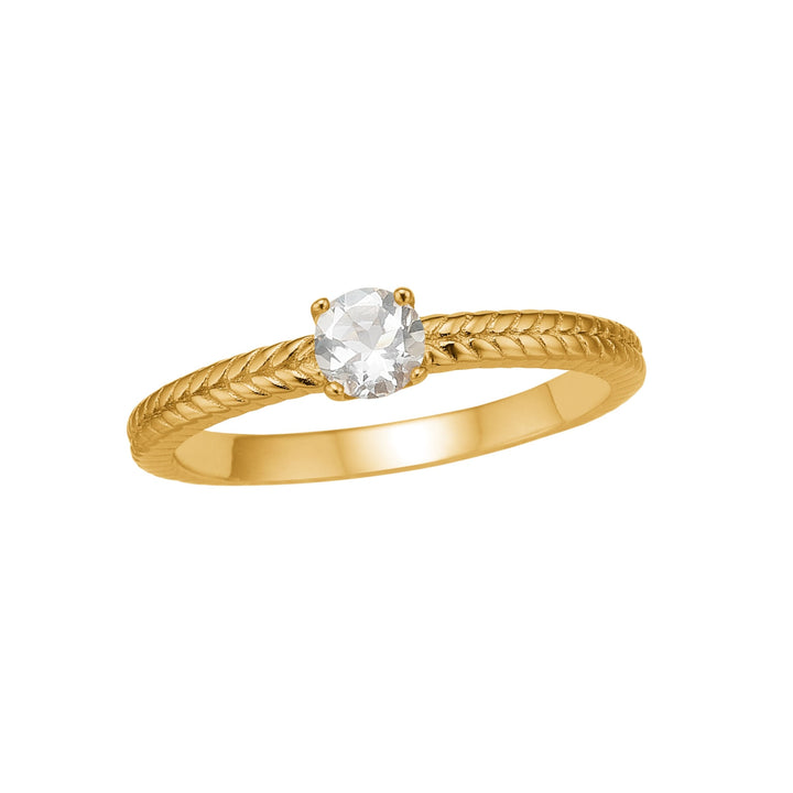 Olalla ring with Prasiolite - gold plated