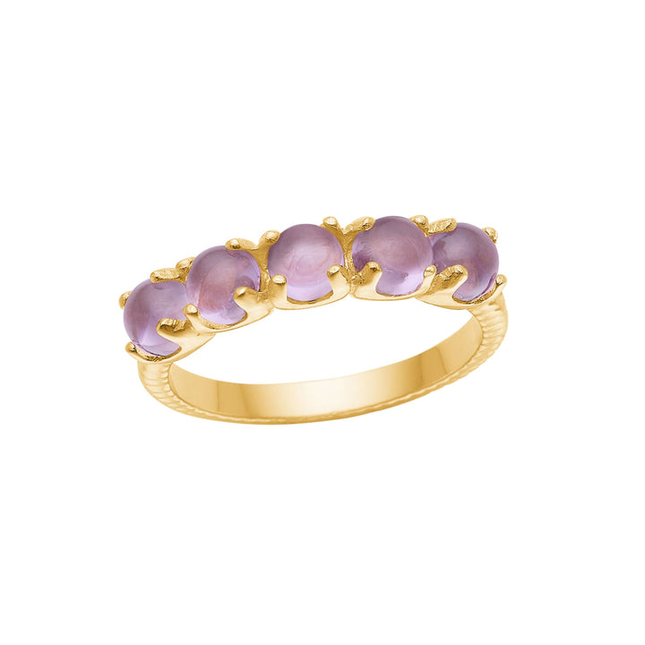 Blixen ring with Amethyst - gold plated