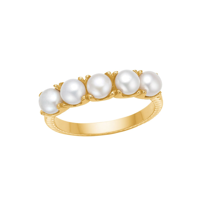 Blixen ring with Pearl - gold plated
