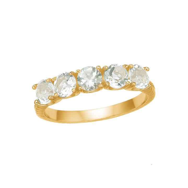 Blixen ring with Prasiolite - gold plated