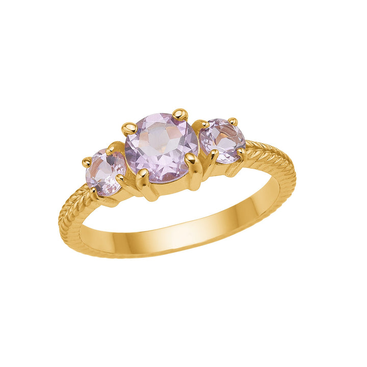 Twillight ring with Amethyst - gold plated