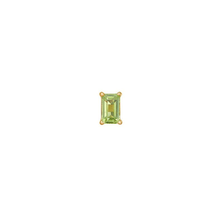 Confidence ear stud with Peridot - gold plated
