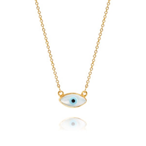 Evil eye necklace - gold plated