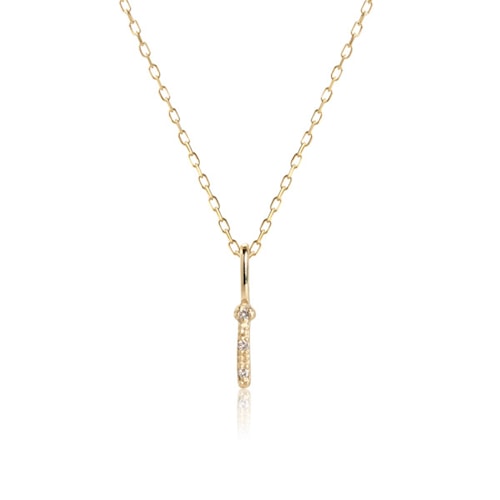 10-Karat Letter pendant with champagne Diamond - I