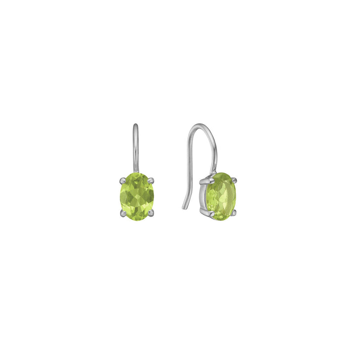 Valentine earrings with Peridot - silver