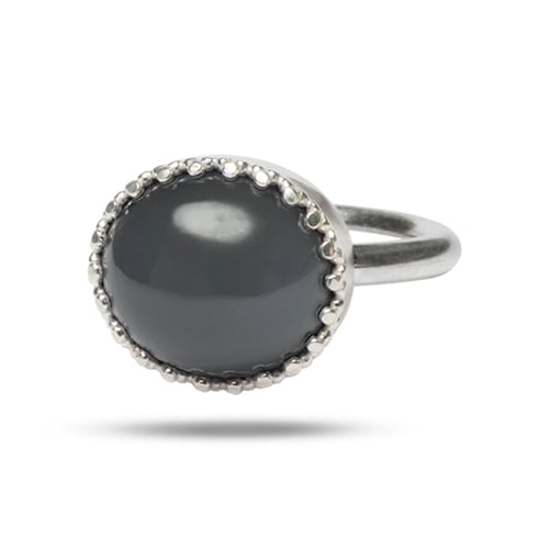 Ceos ring with Grey Moonstone - silver