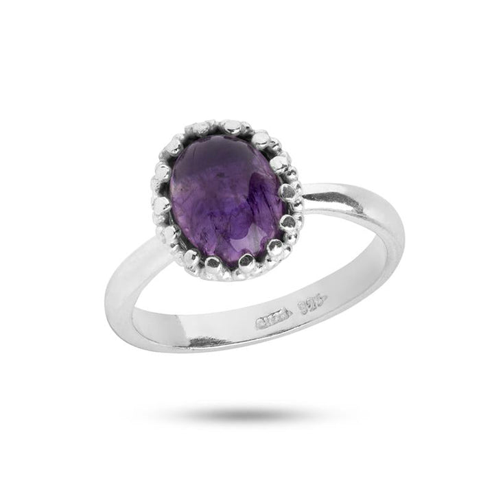 Silver ring with Amethyst