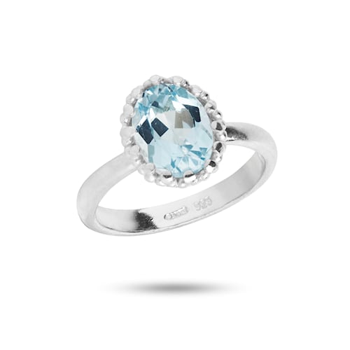 Lana ring with Blue Topaz - silver