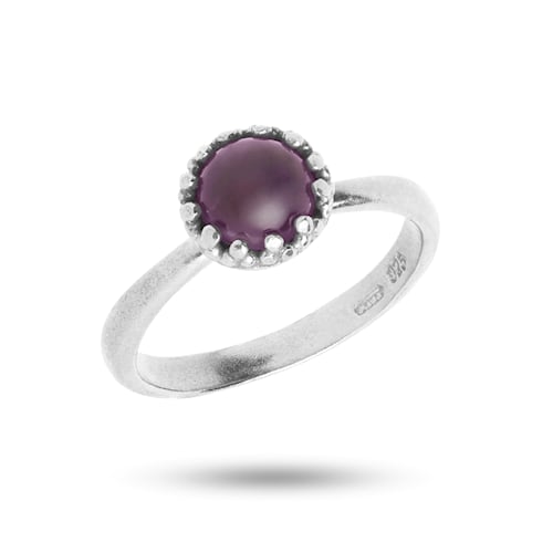 Zoë ring with Amethyst - silver