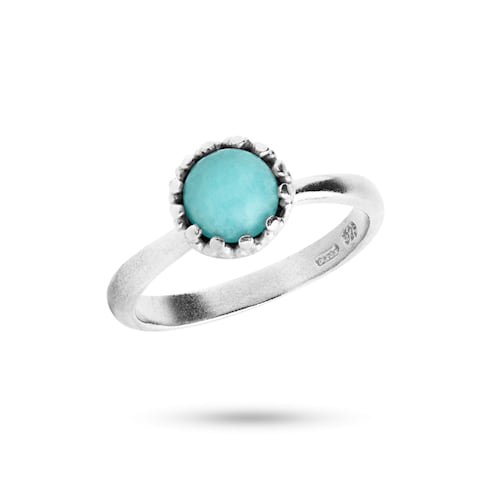 Silver ring with Amazonite