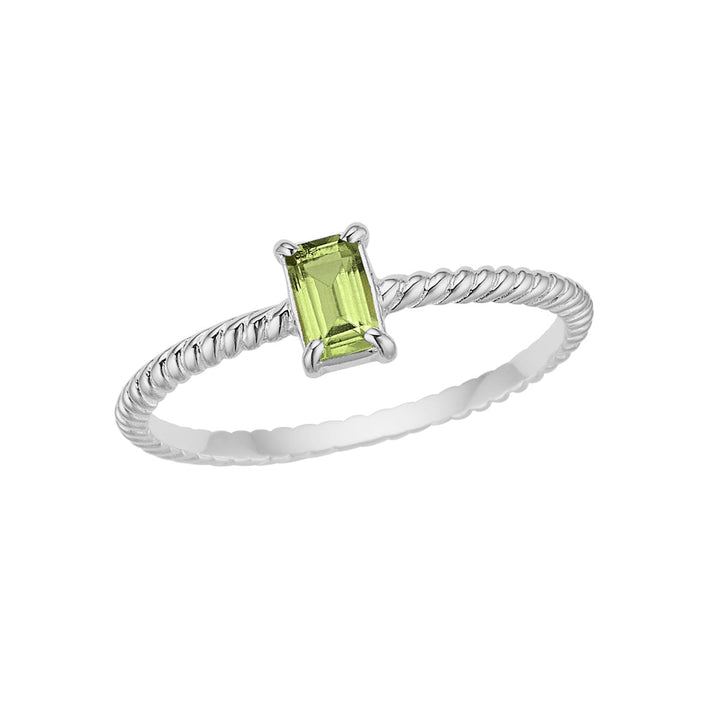 Alaia ring with Peridot - silver