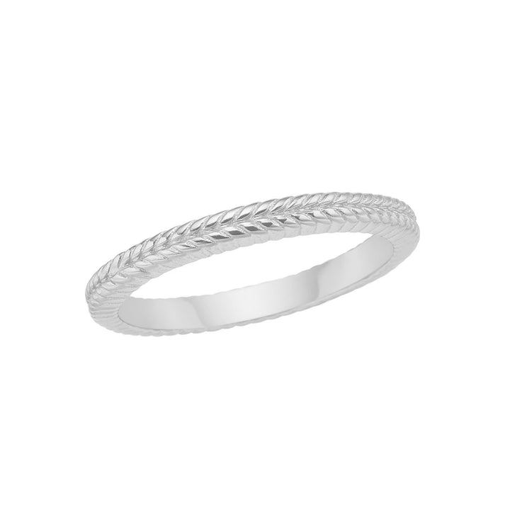 Fishbone ring - silver
