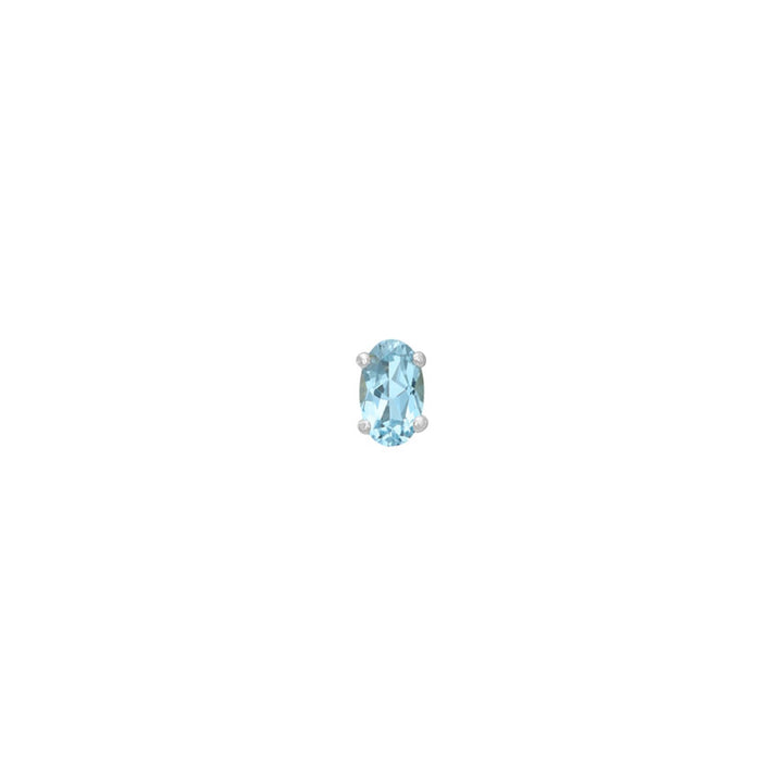 Esther ear stud with Blue Topaz - silver