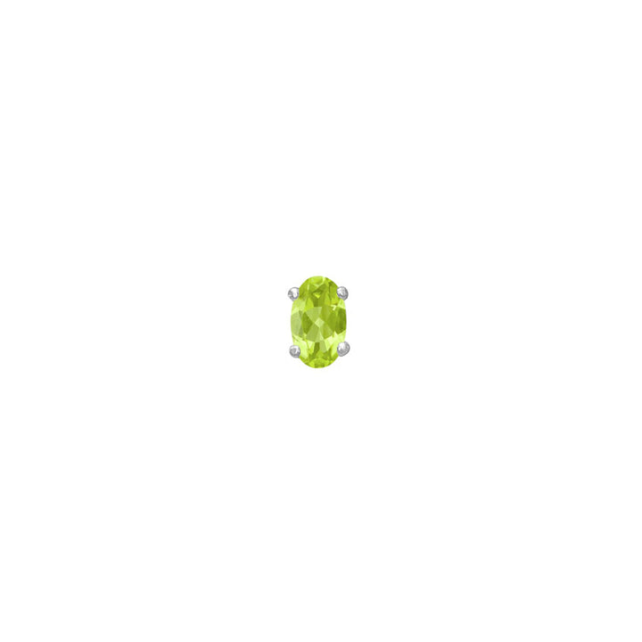 Esther ear stud with Peridot - silver